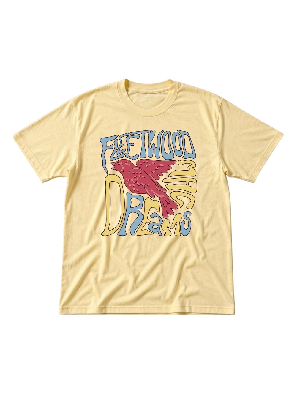 Gildan Fleetwood Mac Yellow 'Dreams' Bird Graphic Tee